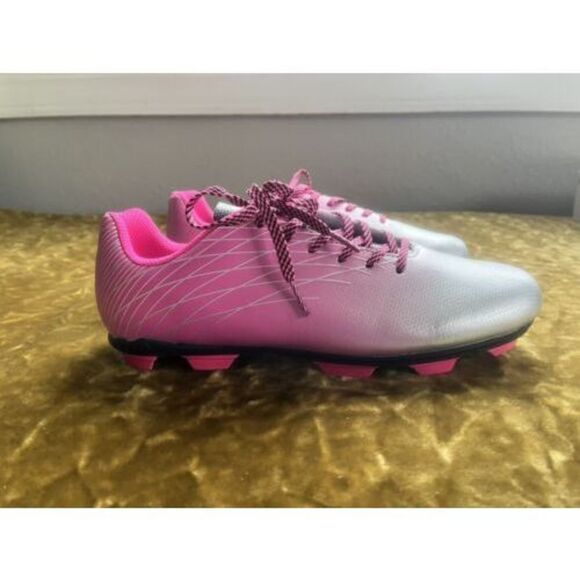 DSG OCALA 1.0 SOCCER CLEATS SIZE 5.5 GIRLS PINK/SILVER YOUTH KIDS NIB - Picture 2 of 6
